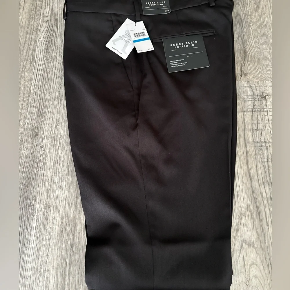 Perry Ellis Porfolio Modern Fit Stretch Dress Pants 36x32 NWT